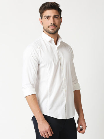 The Manaca Men Plain Shirt - White