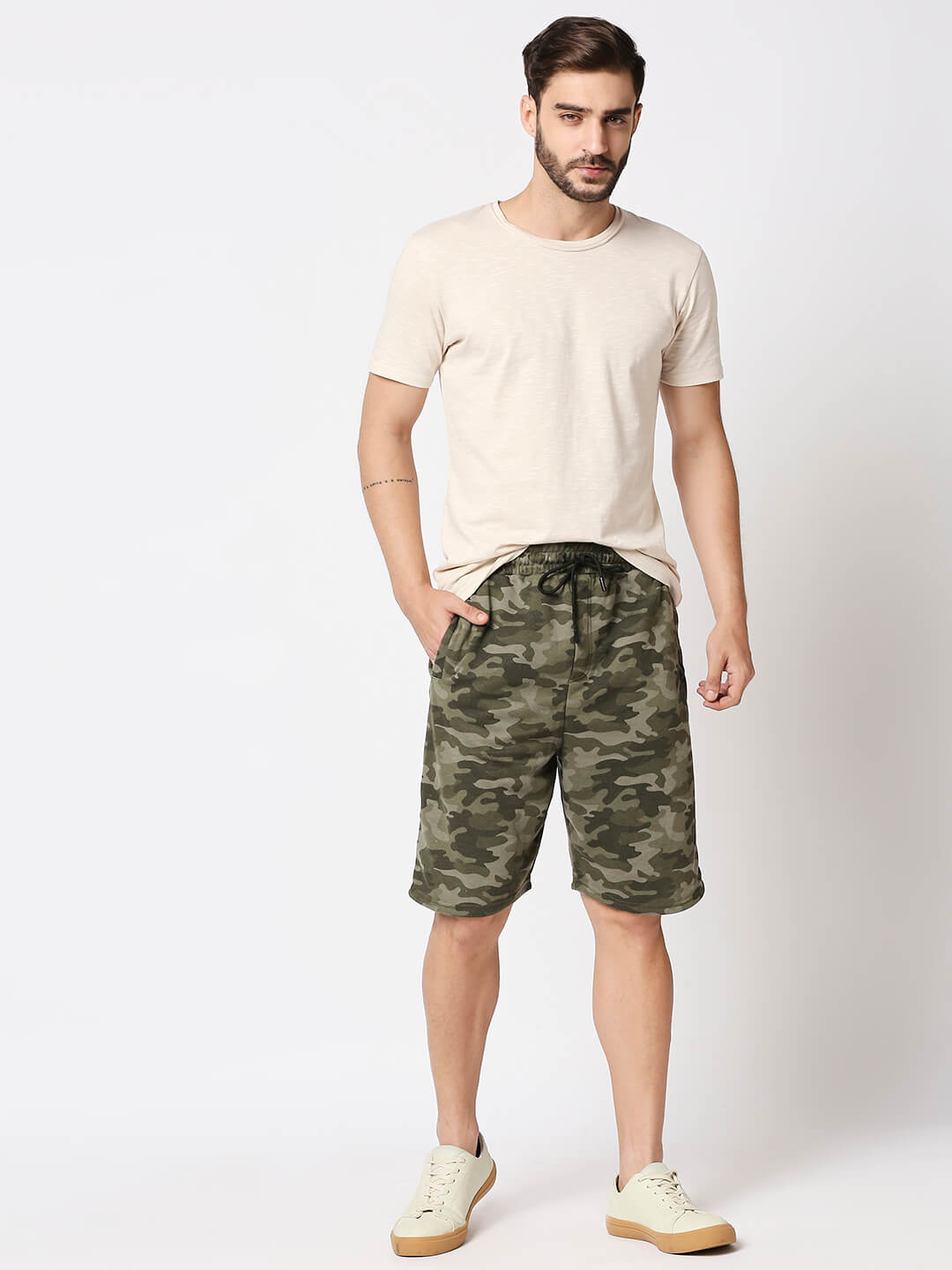 Relax Fit  Casual Shorts - Militery Green