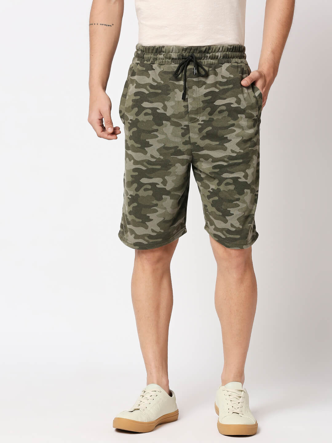 Relax Fit  Casual Shorts - Militery Green