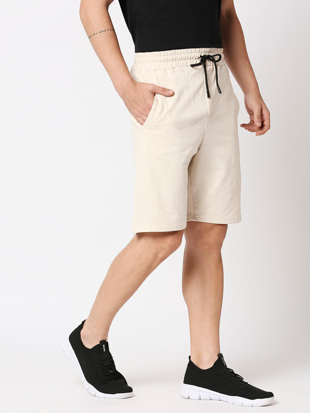 Relax Fit  Casual Shorts - Cream