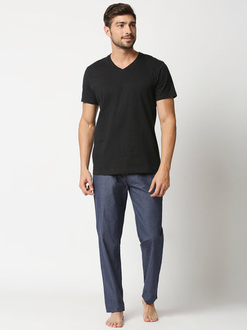 The Manaca Men V- neck T-shirt - Black