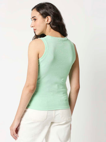 The Manaca Tank Top - Pista Green