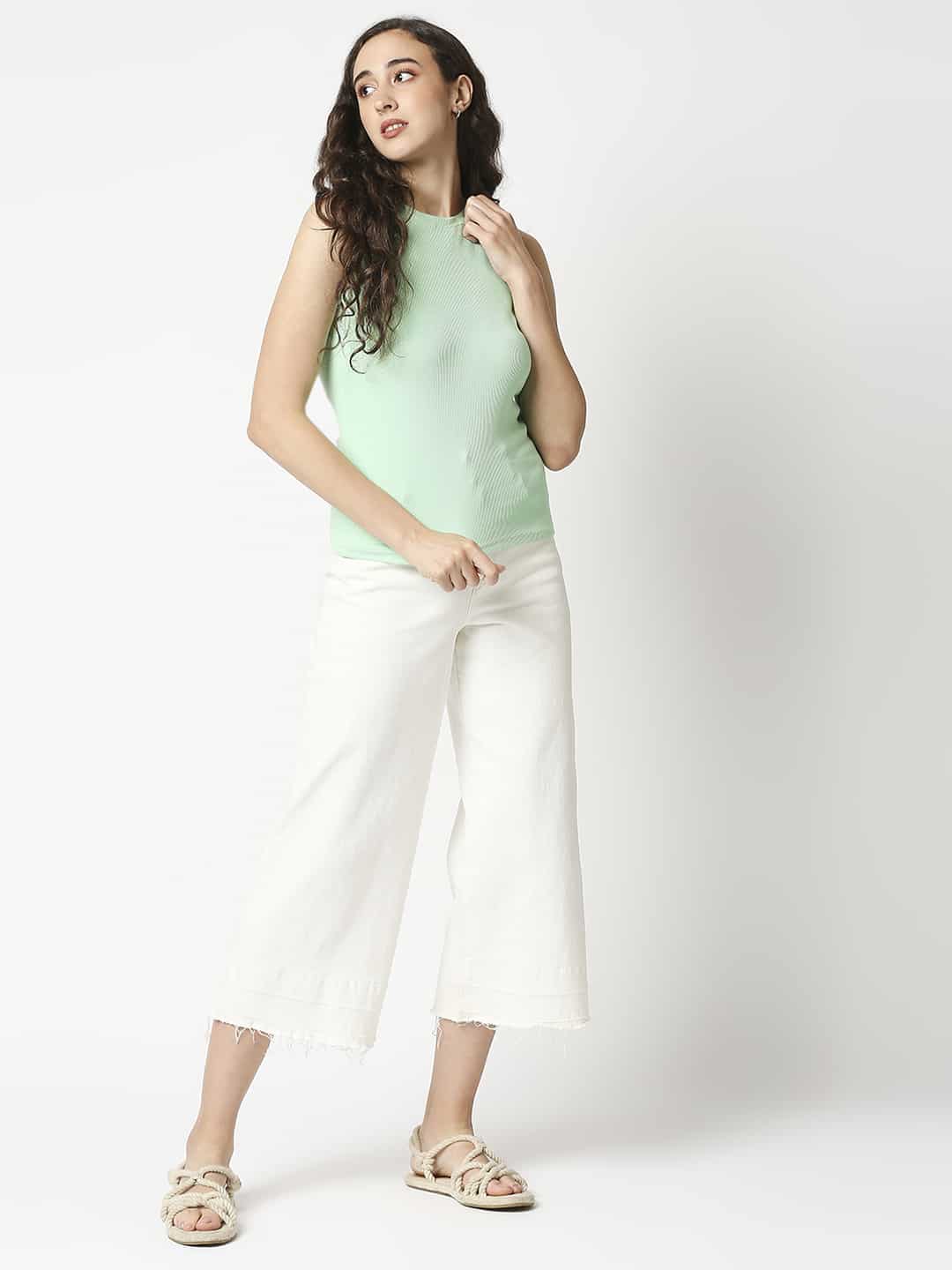 The Manaca Tank Top - Pista Green