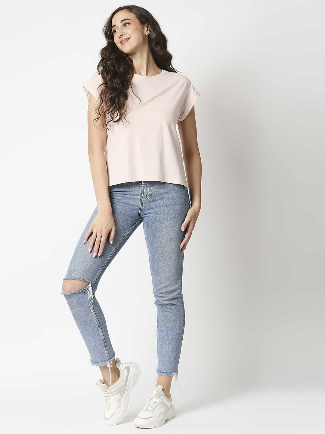 The Manaca Boxy Top - Peach