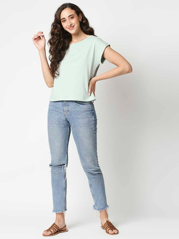 The Manaca Boxy Top - Green