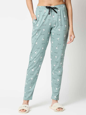 The Manaca Front Open Set Nightwear - Green