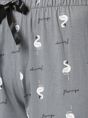 The Manaca Front Open Set Nightwear - Grey