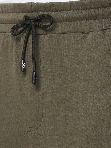 Relaxed Fit Casual Joggers - Olive