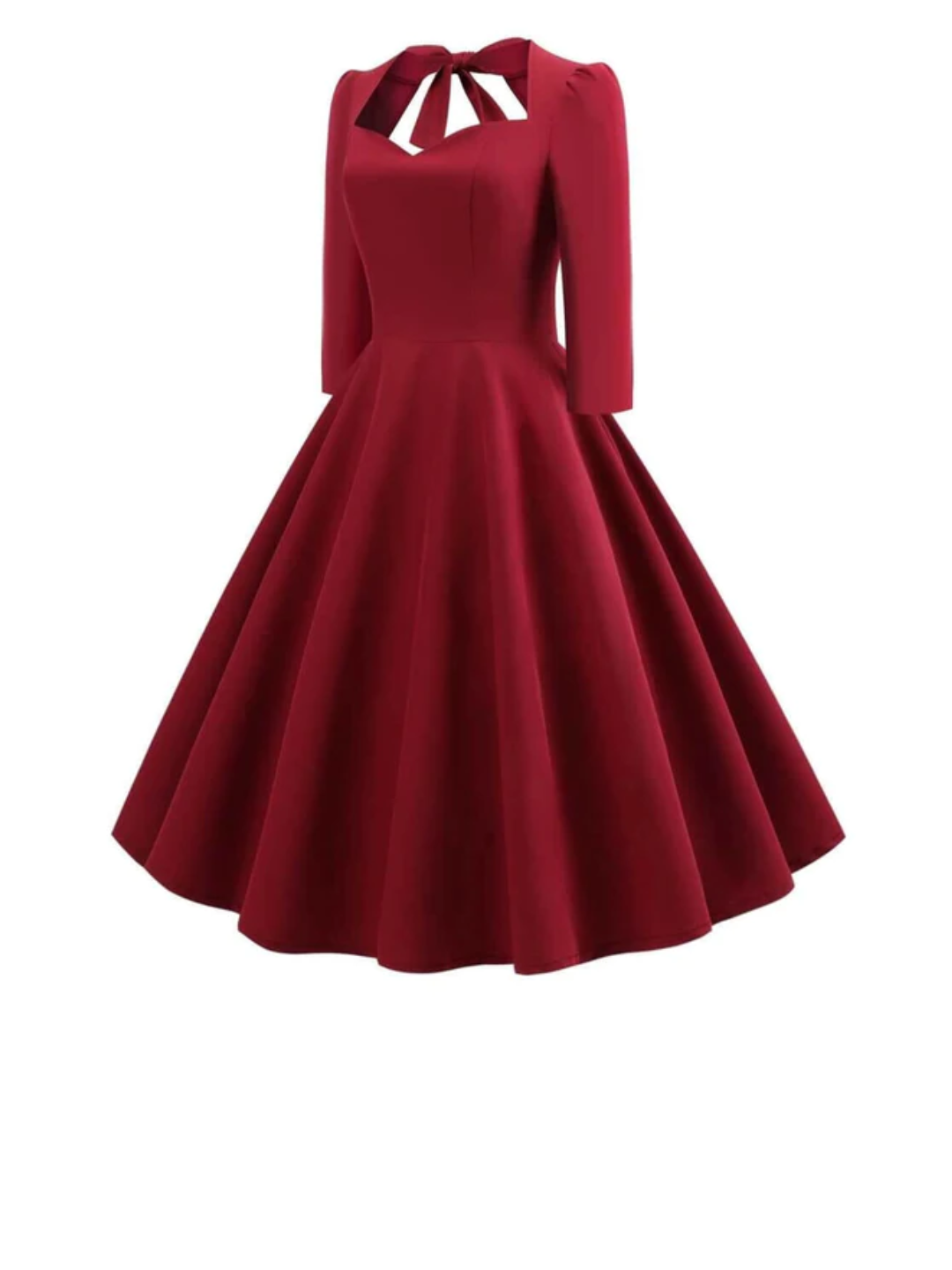 50s Bow Tie Fit And Flare Dress